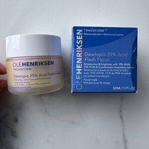 NWT OLEHENRIKSEN Dewtopia 25% AHA + PHA Flash Facial Exfoliating Face Mask